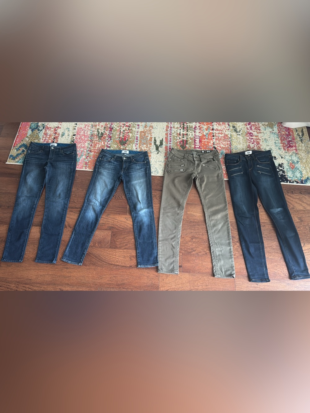 PAIGE & Miss Me Women’s Skinny Jeans in Blue and Brown size 27/26